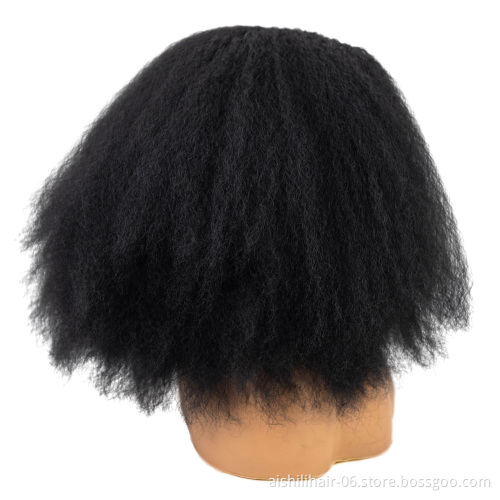 aishili wholesale afro straight kinky curly hair synthetic hair wig for black women